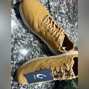 OluKai Sneakers Koheo Suede Leather Golden Sand Size Men's 12 M Shoes NWT